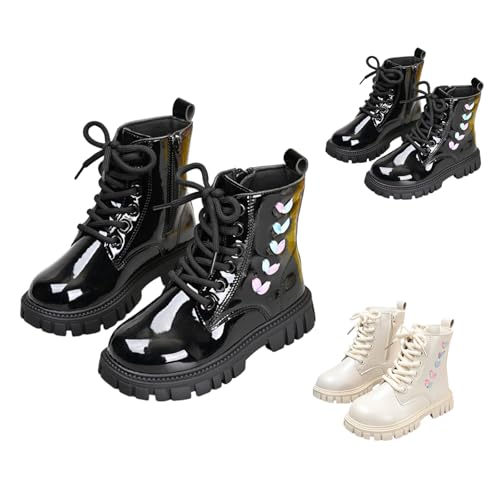 Winterboots Kinder 36, Winterstiefel Mädchen Wasserdicht Leder...