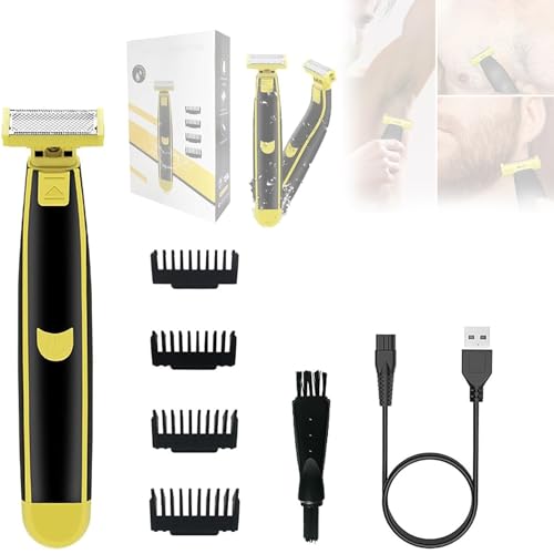 Image of Full Body Washed Wet and Dry Shaver, Men's Electric Shavers, Full Body Washes Wet and Dry Shaver for Men, Waterproof Mens Body Shaver Rotary Shaver, Beautician Shaver, Ergonomic Body Facial Shaver