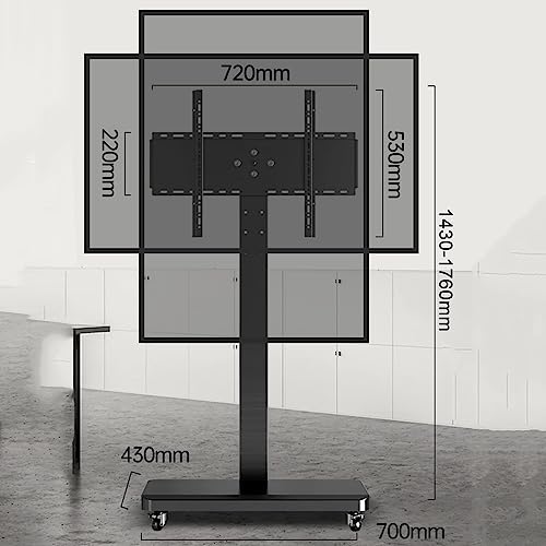 Soporte móvil para TV con ruedas hasta 100kg miniatura 2