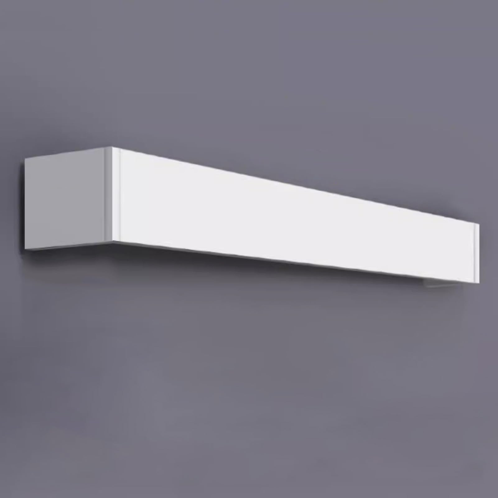 Cenefa de aluminio blanco de 100 cm, protector elegante de pared y techo para barra de ducha