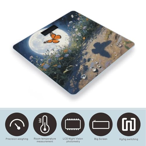 Balanza de baño digital con pantalla LCD 400 lb miniatura 3