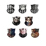 PSQIYMP Neck Gaiter Balaclava Bandana Face mask, Sun Wind protection, Cycling, Running, Hiking Sports, for Men & Women (Amercia flag, 8)
