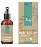 Agua purificante Loción secante Anti imperfecciones, Botones y puntos negros, Anti acné, Piel grasa, zona-T - 250 ml Gran formato en botella de vidrio con spray