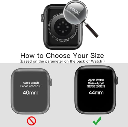 Image of Case with Screen Protector for Apple Watch SE 3 /2 /1 (2025 /2022 /2020) / Series 6 5 4 44mm, Overall Protective Cover, Built-in Tempered Glass Film High Sensitivity, 2 Pack (Clear)