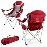 Picnic TIME NCAA Maryland Terrapins Reclining Camp Chair - Beach Chair for Adults - Sports Chair with Carry...