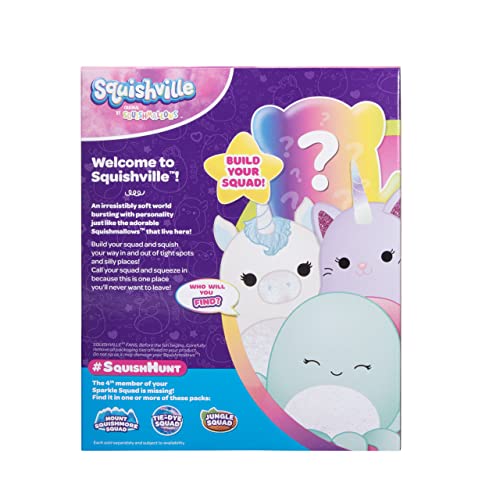 Squishville by Original Squishmallows Sparkle Squad Plush, Four 2-Inch Squishmallows Plush Including Mina, Darby, and Nara - Image 2