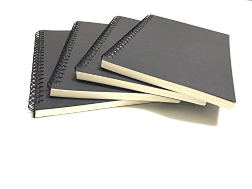 VEEPPO Spiral Sketch Notebook Pack Black Kraft Cardboard Cover White Blank Paper Wirebound Journal/Diary/Diy Album/Scrapbook Notebook (Black Cover+ White Paper-Pack Of 4, 14 X 21Cm), 100 Pages (B078HN874J) Amazon Price History, Amazon Price Tracker