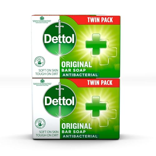 Dettol Original Jabón Antibacterial 100 g – Limpieza Profunda y Protección Antibacteriana para Manos y Cuerpo – Higiene y Frescor Diario - Pack Laborawi (2 x 100g)