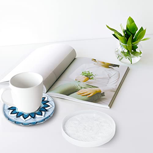 Haggt 2Pcs Stampo Sottobicchieri Mandala, Stampi