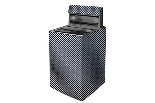 Image of The Furnishing Tree PVC Washing Machine Cover Fully Automatic Suitable for Whirlpool 7.5 kg Top Load 360 Degree Bloomwash Pro 7.5 Navy Blue Color