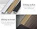 Threshold Strip，Flooring Transition Strip，T Molding Floor Transition Strip, Wood to Tile Flooring Threshold Bar, Laminate Floor Edge Trim, Capping Strip for Vinyl Planks/Floor Seams(Dark Grey)