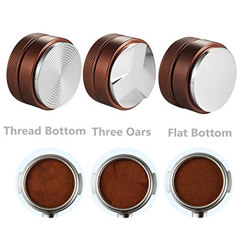Distributeur de café 58mm plat marron en acier inoxydable - 3