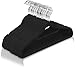 Utopia Home Paquette de 50 Perchas de Terciopelo - Perchas para Trajes de Terciopelo con Tie Bar - Antideslizantes (Negro)