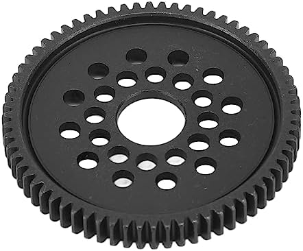 High Speed Spur Gear, Steel Metal Black Large Remote Car Spur Gear for Tamiya TT ‑ 02 68T