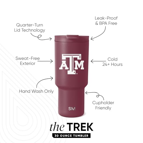 Image of Simple Modern Texas A&M Aggies Tumbler with Straw | 30oz | Collegiate
