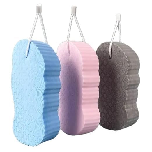 Baby Bath Body Shower Sponge,Dead Skin Remover Sponge,Soft Exfoliating Bath Sponge Painless Scrub,Reusable Dead Skin Remover For Body Scrubber Adults,Children,Women (Pack of 1) Multicolour-image-29