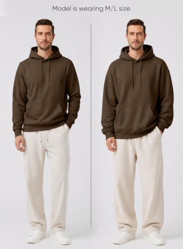 Image of JMIERR Mens Casual Oversized Hooded Collar Drawstring Cotton Hoodies Pullover Sweatshirts Casual Long Sleeve Shirts