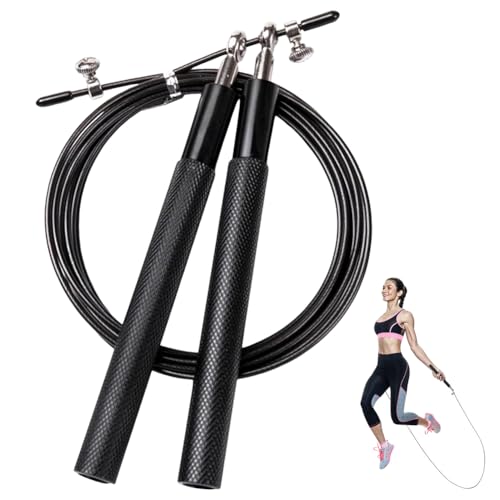 Comba para Saltar Adulto, 3 Metros Cuerda Saltar Profesional Comba Boxeo Ajustable Corda para Saltars Niños Jump Rope con Rodamientos Rápidos Para Fitness Boxeo Deporte