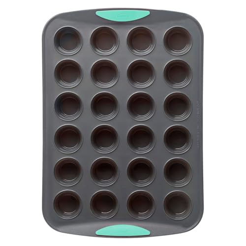 Trudeau 24-Cup Silicone Muffin Pan – Hybrid Non-Stick Bakeware wi...