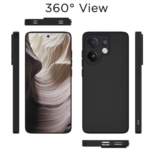 Image of Outlouders Back Cover for Vivo V60 5G / Vivo T4 Pro 5G | Camera Protection | Durable Soft Matte Silicone Bumper Case (Black)