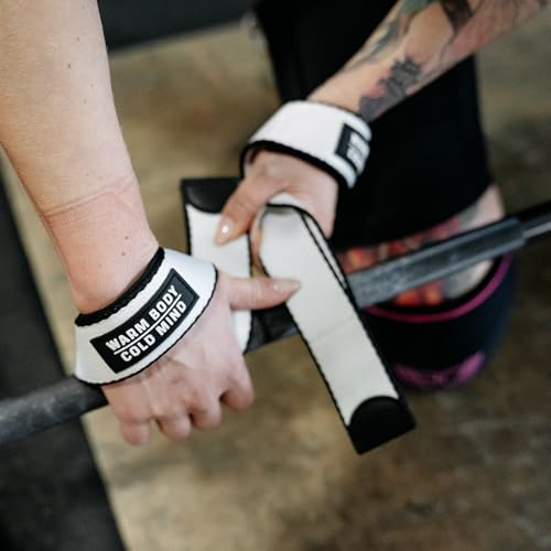 Image of WARM BODY COLD MIND V2 Lifting Wrist Straps for Weightlifting - Hand Straps for Powerlifting, Weight Lifting, Bodybuilding Functional /Cross Training, Deadlift Gym Bar, Cotton