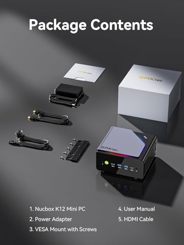 GMKtec Gaming Mini PC, AMD Ryzen 7 H 255 (Upgraded 8745HS) 64GB DDR5 RAM 1TB SSD, NUCBOX K12 Desktop Computer with 3X M.2 2280 Expansion, Oculink, Dual NIC 2.5G, HDMI 2.1, USB4 - Image 8