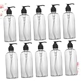 CALLARON 8 Piezas Botella de Gel de Ducha Recargable Dispensadores Transparentes Doméstico Jabones Lociones y Esenciales