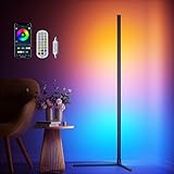 🎨 Innumerevoli Colori Di Scelta: La lampada da terra led con 16 milioni di colori di illuminazione e molte modalità di scena dinamica, non è solo supporta steeples dimming 0%-100% luminosità anche può facilmente regolare la temperatura del colore da bianco caldo a bianco freddo per creare un'atmosfera confortevole, è possibile fare clic semplice e creare esattamente l'atmosfera che si desidera.