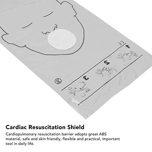 CPR Face Shield 1 Roll Cardiopulmonary Resuscitation Barrier Disposable Face Shield Cardiac Resuscitation Shield for Emergency Use or Training - Image 3