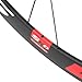 Superteam Carbon Fiber Road Bike Wheels 700C Clincher Wheelset 50mm Matte 23 Width (Red and White Decal)
