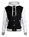 Decrum Lightweight Bomber Jacket Men - High School Men's Varsity Jackets [40071174] | Black & White, L