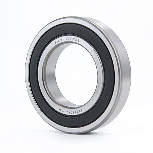 Image of XiKe 1pcs 6213 Deep Groove Ball Bearings with Rubber Seals on Both Sides,ID 65 x OD 120 x Width 23mm,Used for Low-Power Electric Motors,Automobile and Tractor Gearboxes,General Machines,Tools, Etc.