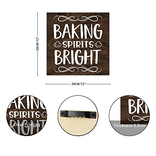 Décoration murale cuisine : plaque en bois Baking Spirits - 2