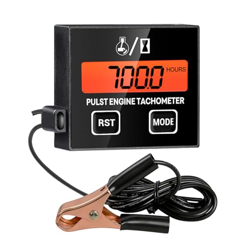 Drehzahlmesser Motorsäge Drehzahlmesser Kettensäge für 2 takt-/4 takt-Kleinmotoren RPM Tachometer Digitaler Drehzahlmesser mit Nachtsicht Geeignet für Kettensägen Rasenmäher und Motorrad