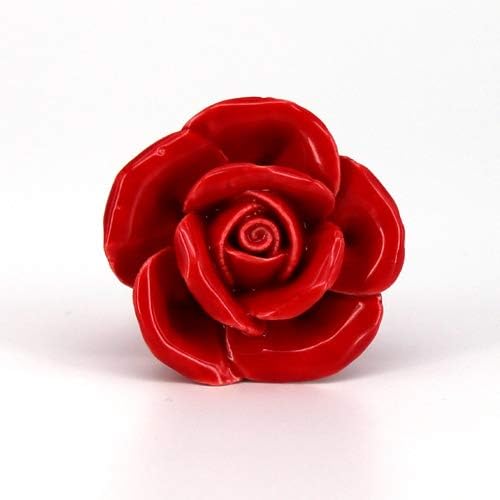 Southst 8xUnique Rose Flower Knobs Cabinet Drawer Pulls Dresser Cupboard Door Knobs Handle Furniture Hardware Kit Nursery Home Decor - (Color: Pink)