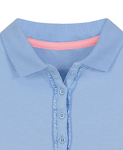 NAUTICA Girls' Uniform Long Sleeve Polo with Ruffle Placket2