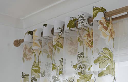 Cortinas para dormitorio con estampado moderno y alegre diseño floral translúcido 5