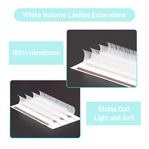 Image of VAVALASH Colored Lash Extensions 0.07mm C Curl White Individual Volume Lashes Extensions 13-20mm