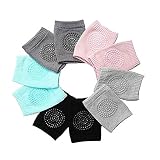 Hilai Baby Knieschützer, rutschfeste Krabbel Knieschützer, elastische Knie Beinlinge für Kleinkinder, Ellenbogenschützer, Schutz für Kleinkinder, 5 Paar