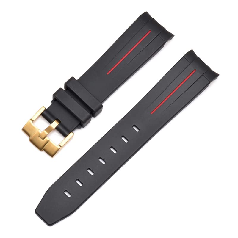 Bracelet en caoutchouc 21 mm look agate une élégance pour montre homme