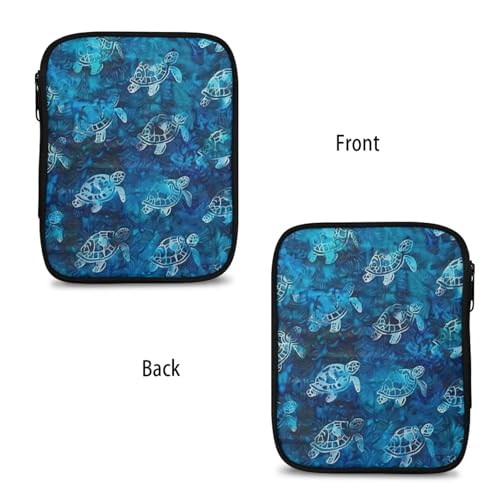 Image of Crochet Hook Case Sea Turtle Crochet Hook Holder Portable Crochet Hook Storage Bag with Web Pockets Suitable for Crochet Needles /Knitting Accessories