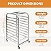 9-Tier Commercial Bun Pan Rack with Wheels Applicable to: Quarter Sheet Pan /Half Sheet Pan - Heavy Duty Speed Rack Rust Proof Bread Proofing & Storage for Bakeries, Commercial Kitchens 15
