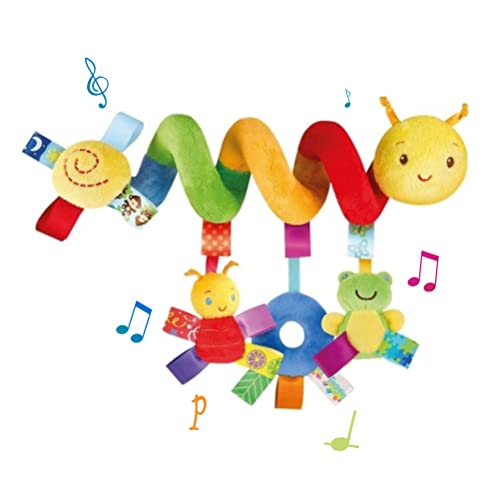 LIANGLIDE Baby Car Seat Toy,Spiral Car Seat Toy Babies Infant Toys for Car Seat,Hanging Baby Stroller Toy Girl Safety Newborn Toys Car Seat Toys Mobile Toy for Kids