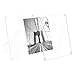 Isaac Jacobs 8” x 10” Clear Plain Acrylic Picture Frame, Magnetic Photo Frame, Made for Tabletop Display with Two-Way Easel