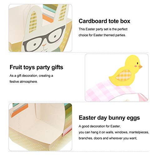 STOBOK 25Pcs Páscoa Caixa de Embalagem Caixa de Papel de Embalagem Do Presente de Páscoa Coelhinho D