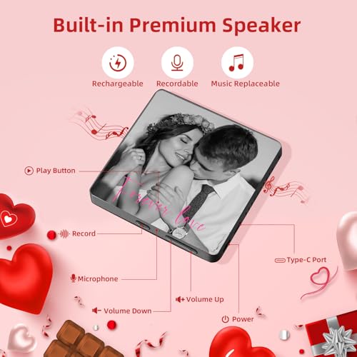 Imán Musical Personalizado para Refrigerador Día de San Valentín miniatura 3
