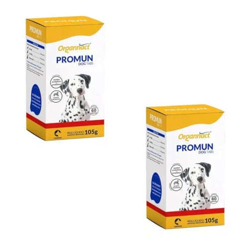 Combo 2 Promun Dog Tabs 105g Caixa Com 60 Tabletes Suplemento Vitamínico Organnact