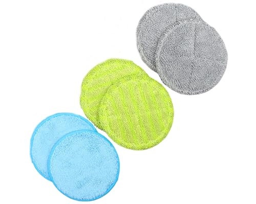 DFsucces Microfibre Floor Mop - 6 Pcs Heavy Duty Wet Dry Cleaning Pad Set With Floating Pads for Hardwood Laminate Floors