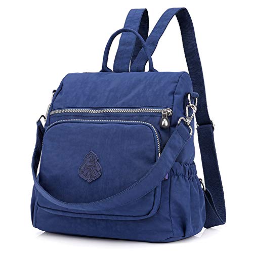 Image of MINTEGRA Women Shoulder Backpack Multi-Pocket Nylon Purse Large Capacity Waterproof Casual Daypack