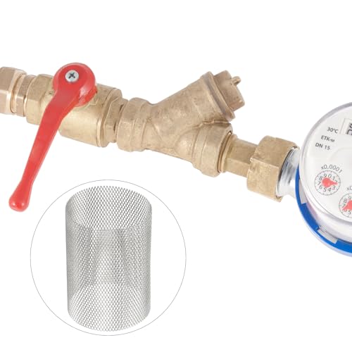 Image of PATIKIL 2 Pcs 48mm OD Strainer Mesh, 65mm H Screen Y Shaped Strainer Filter Valve Mesh Screen 304 Stainless Steel Strainer Mesh for Debris Pump Water Oil Separation